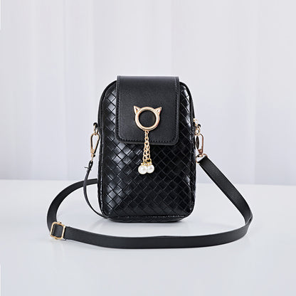 Mobile Phone Bags Woven Pearl Tassel Cover