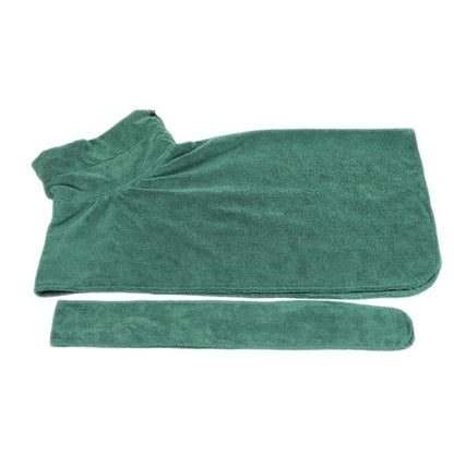 Absorbent Bathrobe With Waist-Wrapped Microfiber