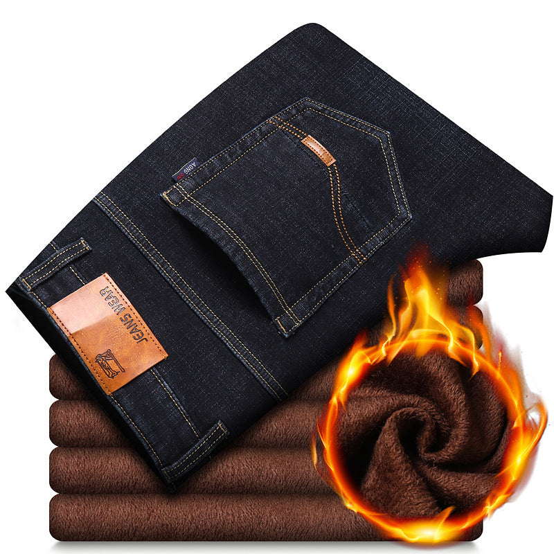 Men'S Loose Straight Leg Plus Velvet Thick