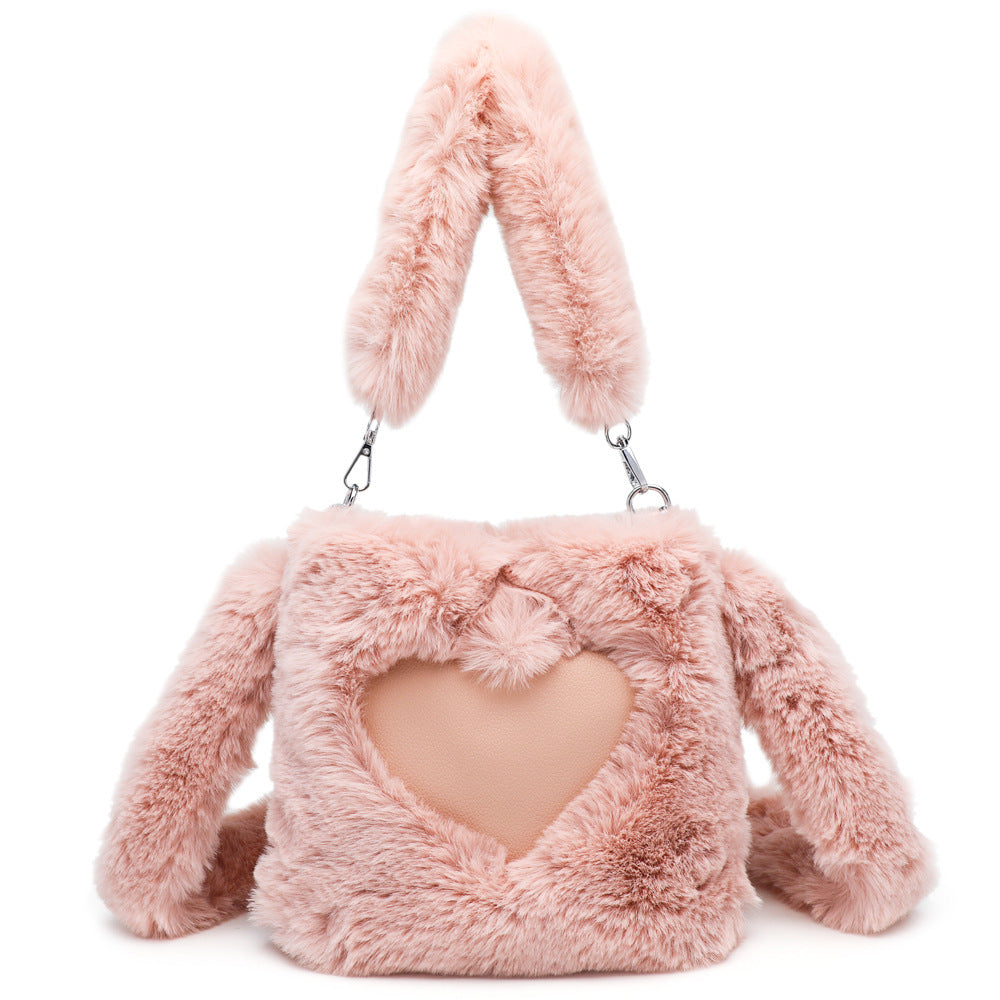 Fluffy Shoulder Bag Top-Handle Bag Female Autumn