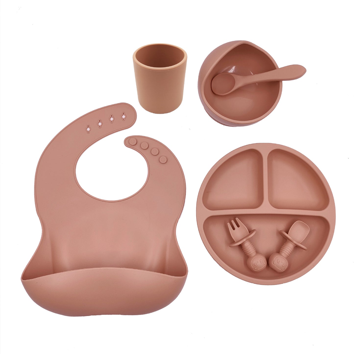 Baby Cutlery Set Silicone Bib Silicone Cup