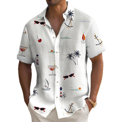 Men'S Hawaiian Digital Printing Shirt