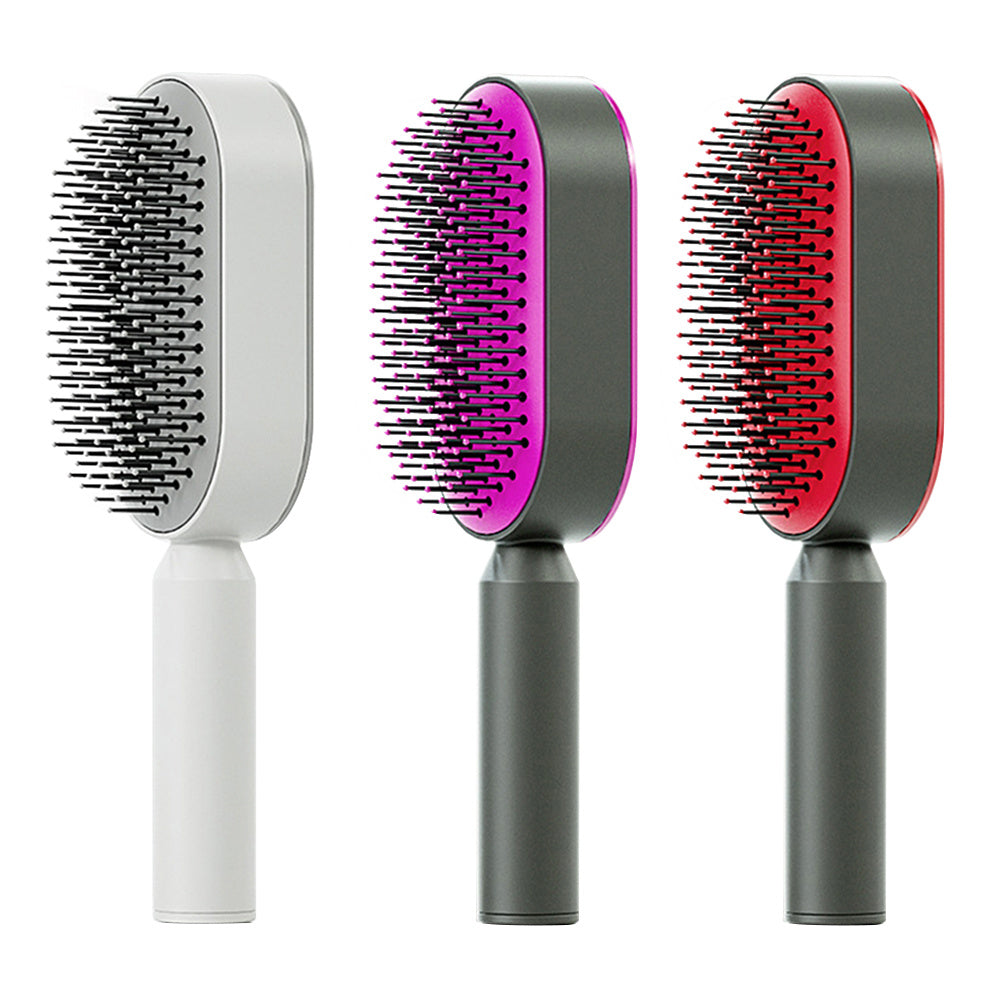 Self Cleaning Hair Brush For One-Key Cleaning