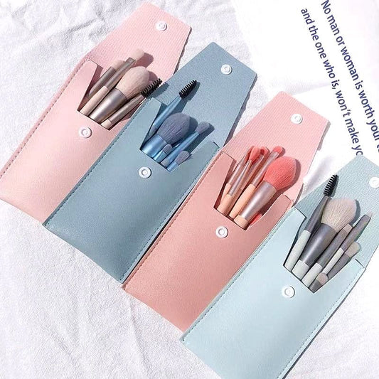 Travel Portable 8 Mini Makeup Brush Beauty