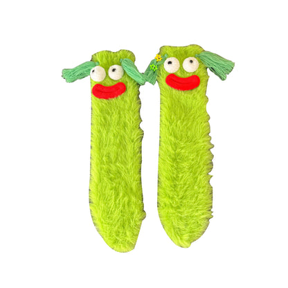 Funny Mid-Calf Length Thermal Room Socks