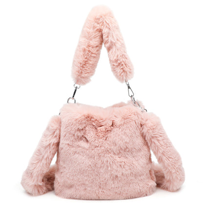 Fluffy Shoulder Bag Top-Handle Bag Female Autumn