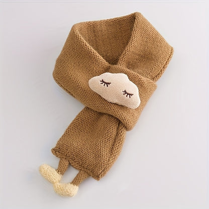 Children'S Scarf, Girls Knitted Scarf, Cloud Neck