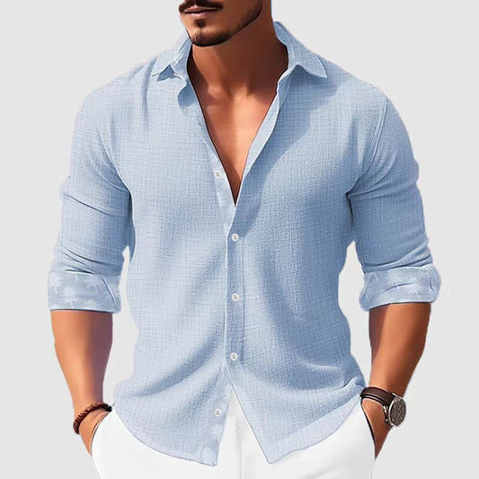 Printed Men'S Clothing Long Sleeve Shirt