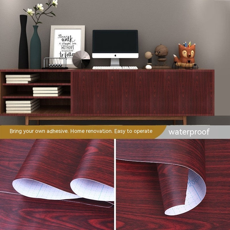 Wood Grain Wallpaper Self-Adhesive Wardrobe Furniture Door
