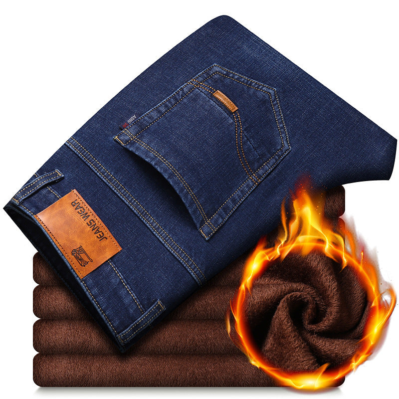 Men'S Loose Straight Leg Plus Velvet Thick
