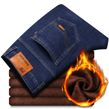 Men'S Loose Straight Leg Plus Velvet Thick