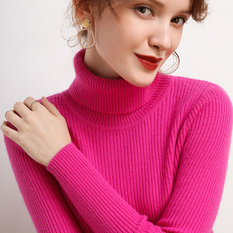 Sweater Women'S Turtleneck Pullover Slim Bottoming Shirt