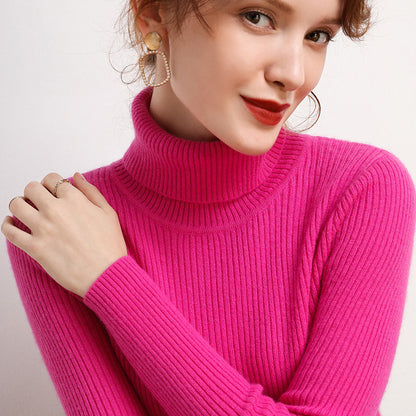Sweater Women'S Turtleneck Pullover Slim Bottoming Shirt