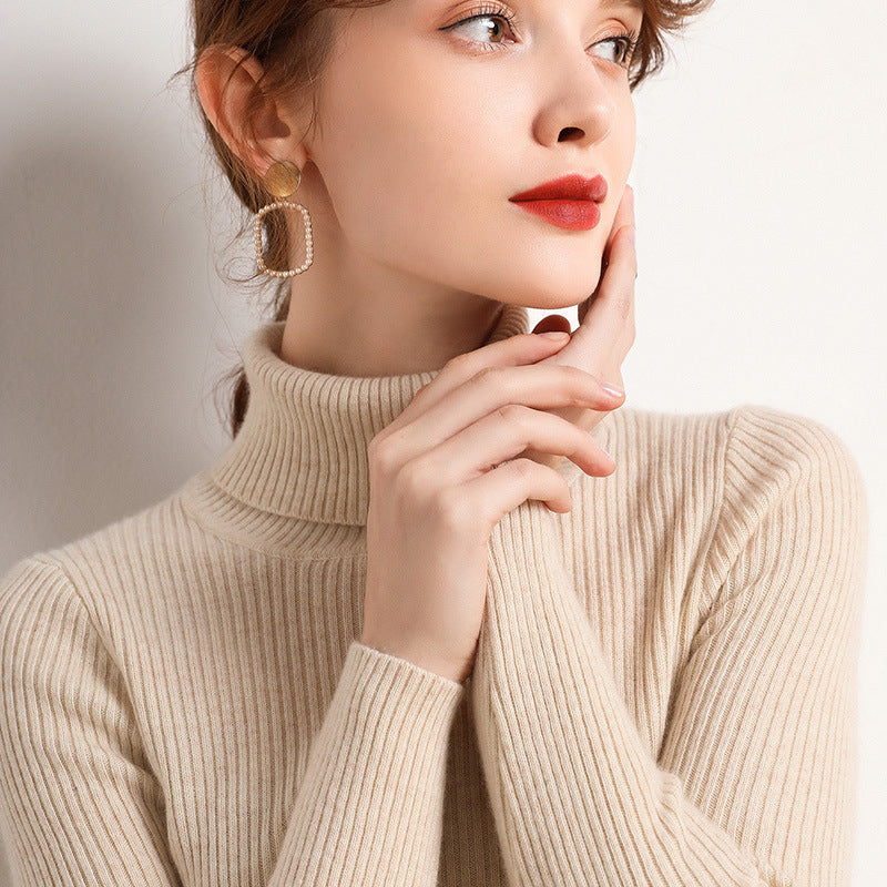 Sweater Women'S Turtleneck Pullover Slim Bottoming Shirt