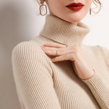 Sweater Women'S Turtleneck Pullover Slim Bottoming Shirt