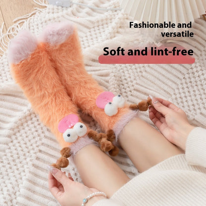 Funny Floor Thick Thermal Middle Tube Socks