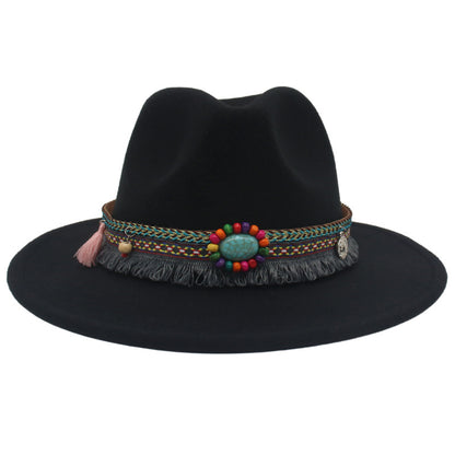 Ethnic Style Western Cowboy Hat Gem Accessories