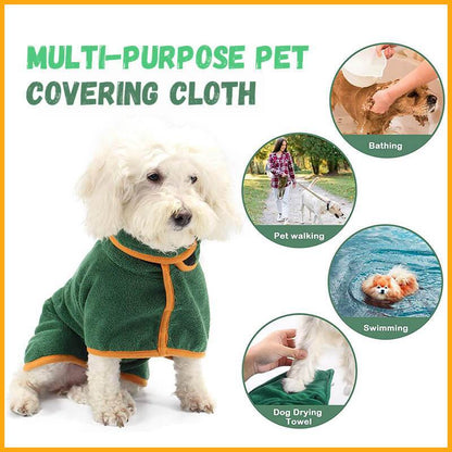 Absorbent Bathrobe With Waist-Wrapped Microfiber