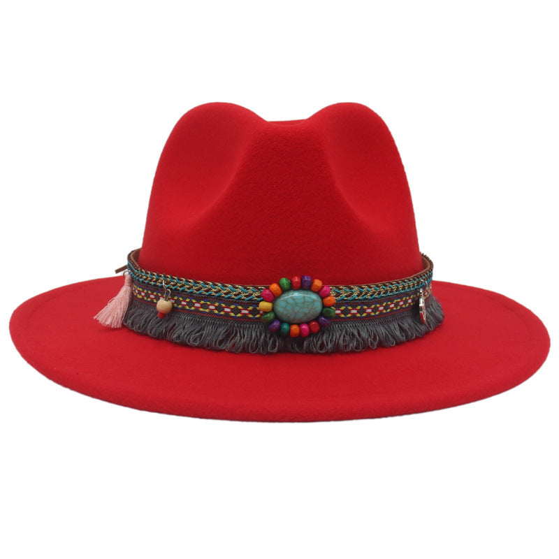 Ethnic Style Western Cowboy Hat Gem Accessories