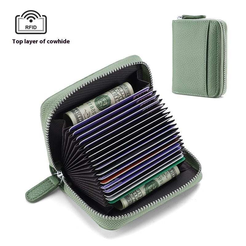 2024 Rfid Genuine Leather Card Wallet Purse