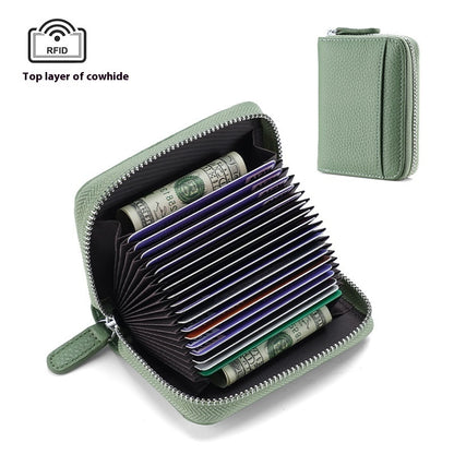 2024 Rfid Genuine Leather Card Wallet Purse