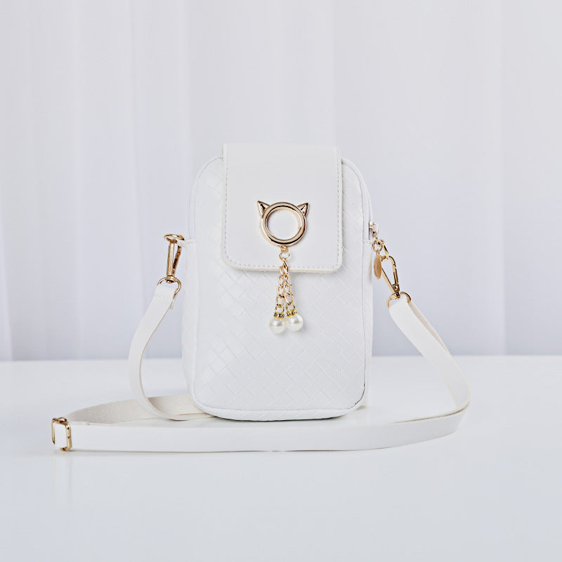 Mobile Phone Bags Woven Pearl Tassel Cover