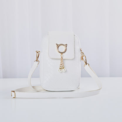 Mobile Phone Bags Woven Pearl Tassel Cover
