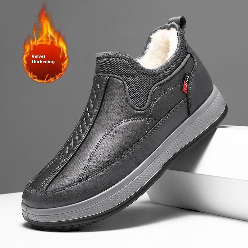 Warm Fleece Snow Boots Round-Toed Platform Ankle