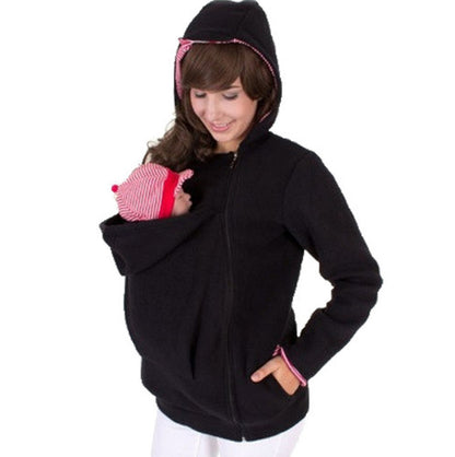 Three-In-One Multi-Functional Mother Kangaroo Sweater Coat