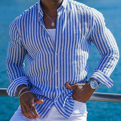 Men'S Fashionable Versatile Printed Casual Shirt