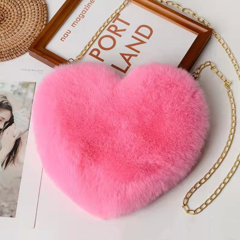 Love Bags For Plush Chain Shoulder Bags