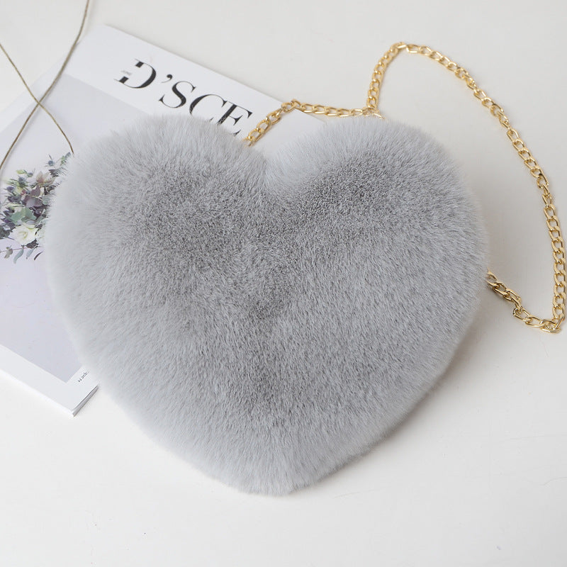 Love Bags For Plush Chain Shoulder Bags