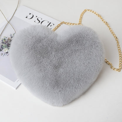 Love Bags For Plush Chain Shoulder Bags