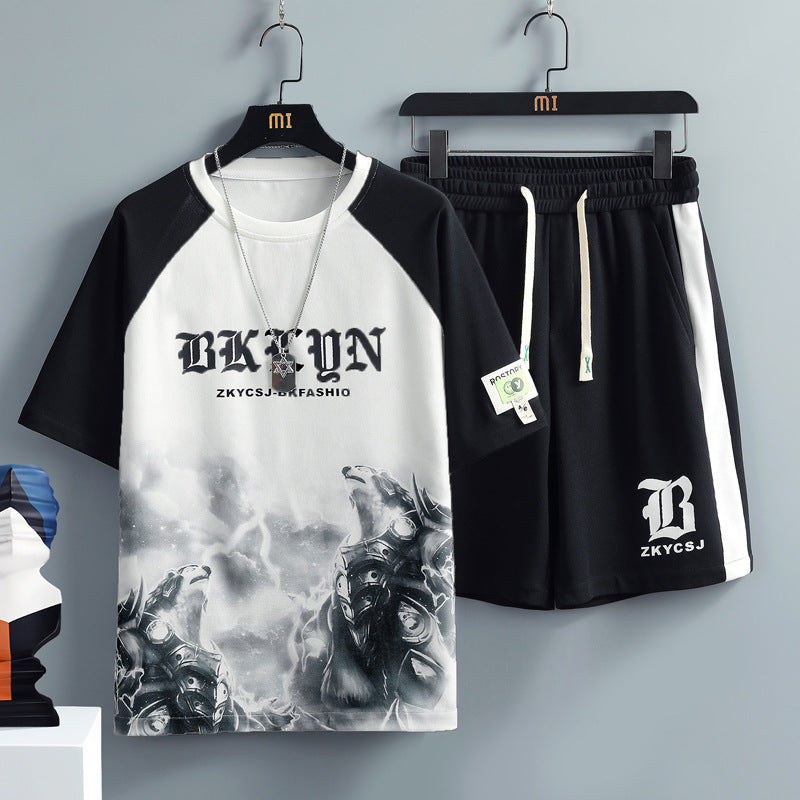 Casual Sports Fifth Pants Wear A Set
