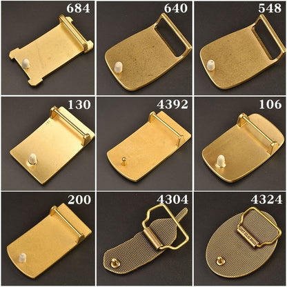 Pure Brass Belt Buckle Outer Wear Smooth
