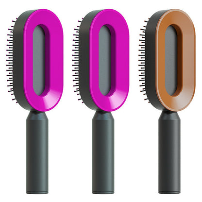 Self Cleaning Hair Brush For One-Key Cleaning