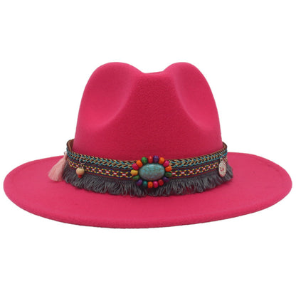 Ethnic Style Western Cowboy Hat Gem Accessories
