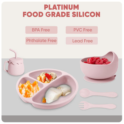 Silicone Baby Feeding Set With Suction, 10