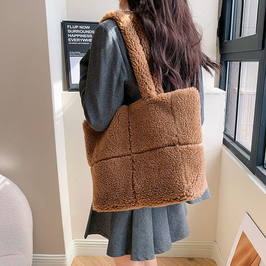 Women'S Designer Luxury Plush Bag Cute Tote