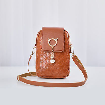 Mobile Phone Bags Woven Pearl Tassel Cover
