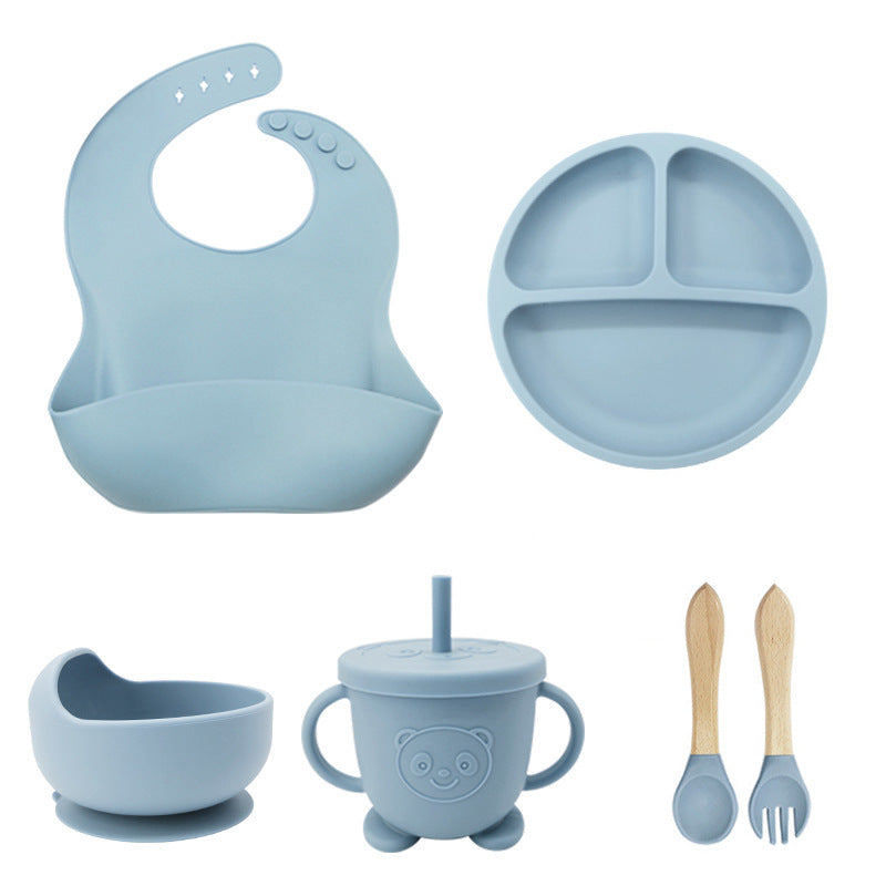 Children'S Tableware Silicone 6 Pieces Suit Maternal