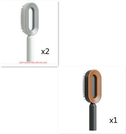 Self Cleaning Hair Brush For One-Key Cleaning