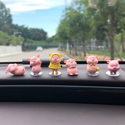 カーアクセサリー 豚 クリエイティブ 漫画 かわいい車
