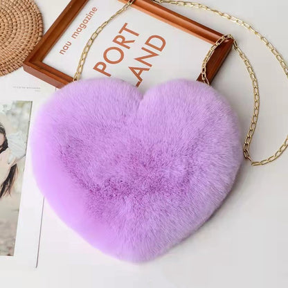 Love Bags For Plush Chain Shoulder Bags