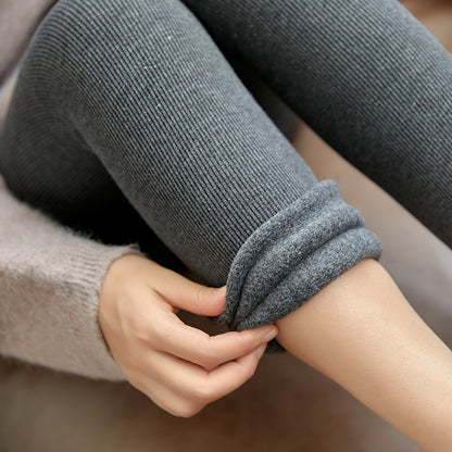 High Waist Stripes Leggings Thick High Stretch