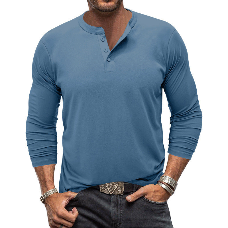 Men'S Long-Sleeved T-Shirt Round Neck