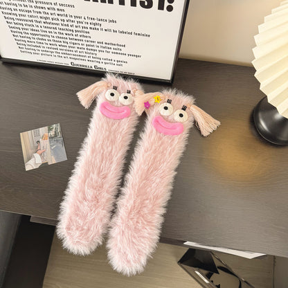 Funny Mid-Calf Length Thermal Room Socks