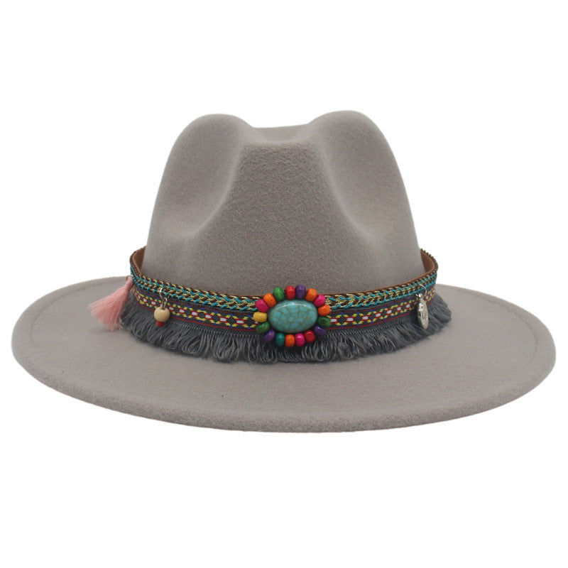 Ethnic Style Western Cowboy Hat Gem Accessories