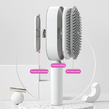 Self Cleaning Hair Brush For One-Key Cleaning