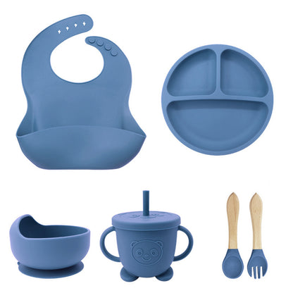 Children'S Tableware Silicone 6 Pieces Suit Maternal